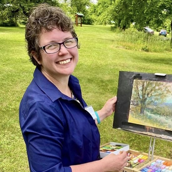 Jen Painting At Rhoneymeade 2022 1 2 3